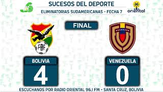 ELIMINATORIAS SUDAMERICANAS  BOLIVIA VS VENEZUELA [upl. by Leiva]