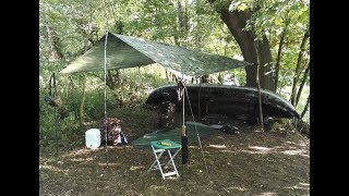 SOLO CANOE TOUR amp TARP CAMPING LIFESTYLE 3 DAYS  Hammock Zone [upl. by Nabe600]