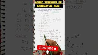 ❌Carboxylic Acid Strength Whats the OrderMain PYQ23🔥🔥🔥shorts neet jeemains iitjee board [upl. by Kcirredal]