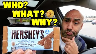 WHO THOUGHT OF THIS  Hersheys Milklicious Review [upl. by Ecirrehs]