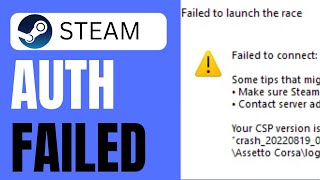 How To Fix Steam Auth Failed  2024 [upl. by Petey]