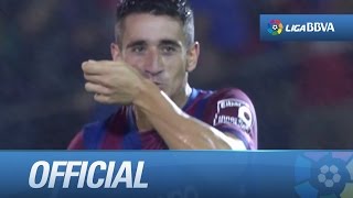 Espectacular gol de volea de Saúl Berjón 22 SD Eibar  Levante UD [upl. by Nosreve]