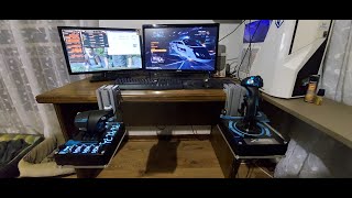 Saitek X56 HOTAS mount home built [upl. by Marchelle]