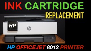 HP OfficeJet 8012 Ink Cartridge Installation Replacement [upl. by Michele]