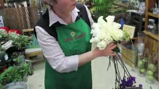 DIY How to make your own wedding bouquet with white amelia roses [upl. by Lamont]