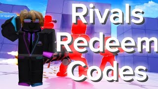 rivals redeem codes 2024 roblox robloxgames funny fyp foryou codes [upl. by Leroy]