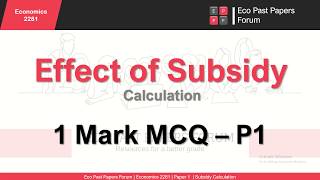 Effect of Subsidy on Demand and Supply Diagram  Animated Working O Level Economics [upl. by Shyamal]