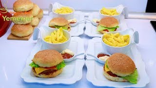 EN İDDALI HAMBUGER EKMEĞİNDEN KÖFTESİNE KADAR HEPSİNİ EVDE YAPTIM ✅ HAMBURGER TARİFİ [upl. by Graham]