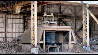 Magnet Crane at Steel Plant wGreat Sound  Paling Truck Transports Scrap Ladles ClevelandCliffs [upl. by Euqinimod673]