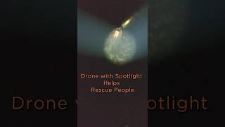 Drone with spotlight helps locate stranded people from a flood 🚨 dji drone rescue emergency [upl. by Mattland]