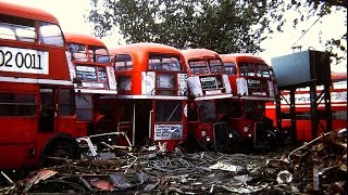 London buses being scrapped at Wombwell Diesels 197980 [upl. by Nuahsel]