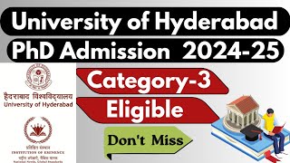 PhD admission 2024 II A Central University II Direct Interview Direct Admission [upl. by Ecadnarb823]