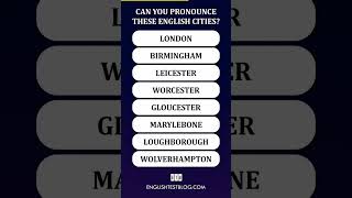 Can you pronounce these English cities [upl. by Samala814]