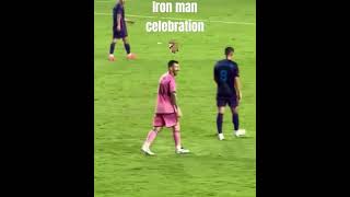 Lionel Messi did Iron Man celebration 🎉🐐 lionelmessi goat intermiami [upl. by Aniv]