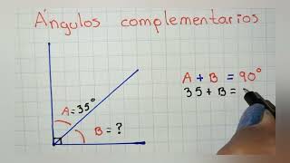 Ángulos complementarios [upl. by Kcirtemed]