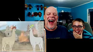 LLAMAS WITH HATS REACTION 🤣 Spaz Kid amp I Watching For The First Time [upl. by Erej]