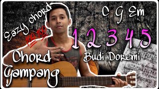 Chord Gitar Gampang BUDI DOREMI  12345 TUTORIAL by Siki Herman  Bagi Pemula [upl. by Renckens270]