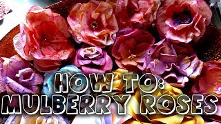 How to make mulberry paper roses  Petronela [upl. by Aniz]