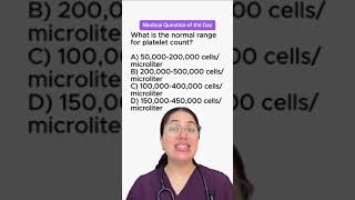 What is the normal range for platelet count📚 [upl. by Nesyla]