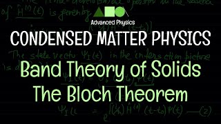 Condensed Matter Physics  Band Theory of Solids  The Bloch Theorem [upl. by Greenfield]