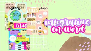 Infografías Bonitas en Word Episodio 3 Fernanda 🌺✨ [upl. by Cherise498]