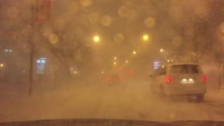 Tempête de neige à Montréal 14 amp 15 mars 2017 sur autoroute 720 520 amp 40 [upl. by Trahurn381]