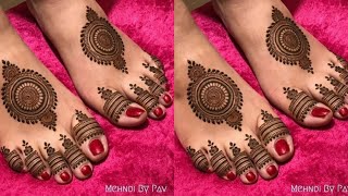 leg mehndi design simple  piron ki mehndi ka design  foot mehndi design पैरों की मेहंदी  henna [upl. by Anawit254]