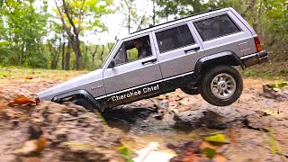 110 scale Jeep Cherokee Chief custom chassis yota axle  offroad cinematic ver [upl. by Elitnahc]