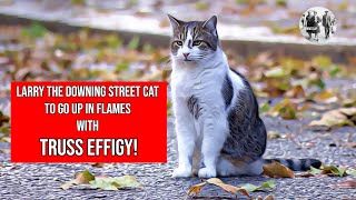 Larry the Downing Street Cat  One week under Rishi amp he is set to go up in flames with Truss Effigy [upl. by Ynnel]