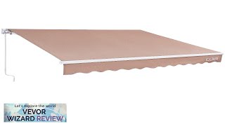 VEVOR Manual Retractable Awning 10 x 8 ft Outdoor Patio Awning Retractable Review [upl. by Nadbus]