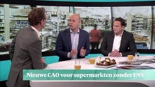 Nieuwe CAO voor supermarkten zonder FNV  Z TODAY [upl. by Friedberg]