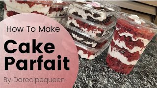 How to Make Cake Parfait  Easy Cake Parfait Recipe For Parties and Cake Business Purpose [upl. by Cockburn]