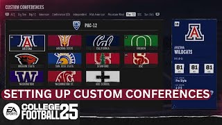 How To Set Up A Custom Conference  College Football 25 [upl. by Elin748]