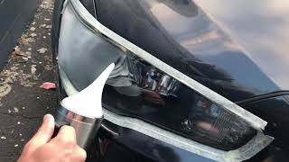 Tutorial Headlight restoration steam kit acetone [upl. by Columba]