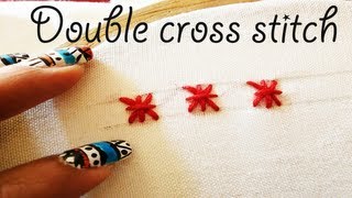 Double cross stitch Hand Embroidery [upl. by Farland]