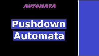 Pushdown Automata شرح [upl. by Sherj]