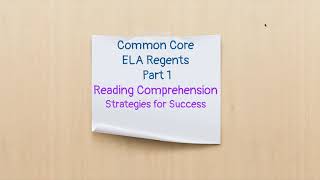 English Regents Review Part 1 Reading Comprehension [upl. by Roi322]