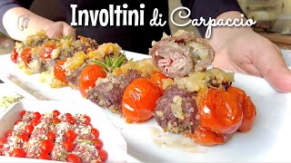 INVOLTINI DI CARPACCIO impanati al forno 🥩 ricetta facile e veloce [upl. by Resee]