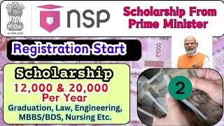 Scholarship from Prime Minister Registration Start PMUSPCSSS 2024  Check Full Detail [upl. by Suraved]