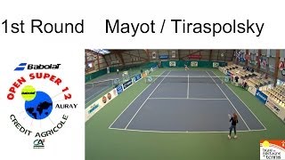 Victoy of Tiraspolsky CAN over Mayot FRA  64 67 60 Open Super 12 Auray Boys 1st Round [upl. by Cyrille843]