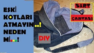 Kot Pantolondan Sırt Çantası Nasıl Yapılır DIY [upl. by Kean623]