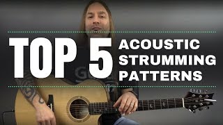 Top 5 Acoustic Strumming Patterns by Steve Stine  GuitarZoomcom [upl. by Rellim]