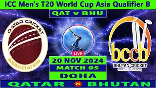 Qatar vs Bhutan  QAT vs BHU  Match 5 of ICC Mens T20 World Cup Asia Qualifier B  Cricket Info [upl. by Rani446]