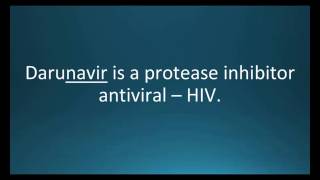 How to pronounce darunavir Prezista Memorizing Pharmacology Flashcard [upl. by Gweneth]