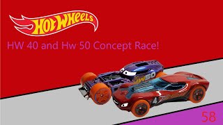 Hot Wheels Episode 58 HW40 and HW50 Concept Race [upl. by Ellenrad]