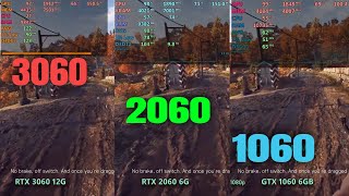 Rtx 3060 vs rtx 2060 vs gtx 1060 6gb [upl. by Tamsky]