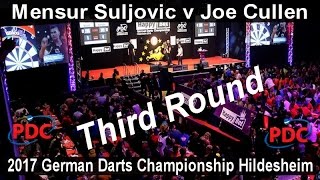 2017 German Darts Championship Hildesheim Mensur Suljovic v Joe Cullen  Third Round [upl. by Elka146]