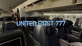 ✨UNITED 777 FIRST✨  Domestic Cabin unitedairlines united boeing777 firstclass boeing777300er [upl. by Vivl]