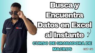 Como Mejorar la Busqueda de Datos en Columnas mediante Macros en Excel cap 34 sepamosexcel macros [upl. by Eisinger567]