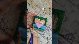 Nature painting on a mini canvas viral shorts art painting [upl. by Dazhehs]